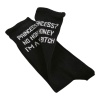 UN0113 – Κάλτσα ψηλή UNISEX – PRINCESS?NO HONEY I'M A BITCH - Image 2