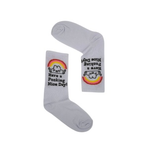 UN0152 – Κάλτσα ψηλή UNISEX – HAVE A F**KING NICE DAY!