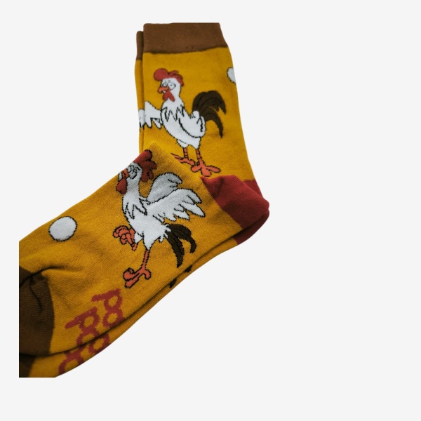 UN0254 – Κάλτσα ψηλή UNISEX – Chicken & Egg - Image 2
