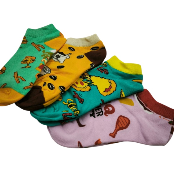 LW045 – Unisex Κάλτσα Σοσόνι – Snack Attack Socks Σετ 4 ζευγάρια - Image 2