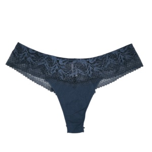 PL063 – Γυναικείο Brazilian Plus Size Μπλέ με Δαντέλα – Plus Size