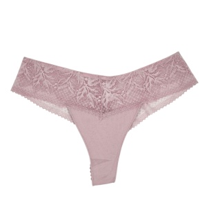 PL062 – Γυναικείο Brazilian Plus Size Ροζ με Δαντέλα – Plus Size