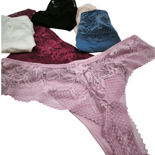 PL064 – Γυναικείο Brazilian Plus Size Μπεζ με Δαντέλα – Plus Size - Image 4