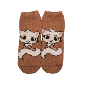 GN011 – Γυναικείες Χοντρές Χειμερινές Κάλτσες Ύπνου με Γατούλες