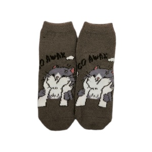 GN009 – Γυναικείες Χοντρές Χειμερινές Κάλτσες Ύπνου με Γατούλα
