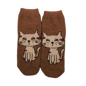 GN008 – Γυναικείες Χοντρές Χειμερινές Κάλτσες Ύπνου με Γατούλα
