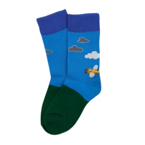 KS010 – Παιδική Κάλτσα με Σχέδιο Αεροπλάνο