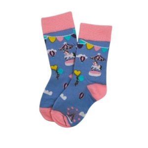 KS006 – Παιδική Κάλτσα με Σχέδιο Καρουζέλ