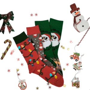 CHR053 – Χριστουγεννιάτικη Κάλτσα Σετ 2 ζευγάρια CHRISTMAS PARTY