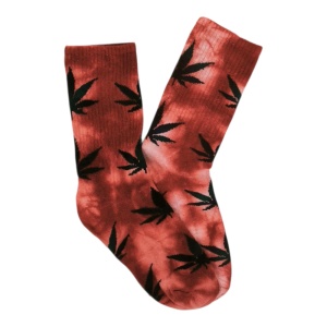 UN0288 – Κάλτσα ψηλή UNISEX – TIE DYE CANNABIS