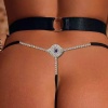 STR0150 – Γυναικείο string με μεταλλική λεπτομέρεια και Στρας πίσω - Image 2