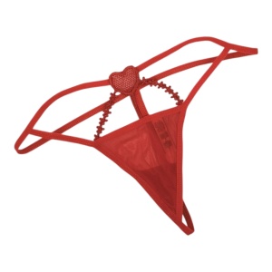 STR0146 – Γυναικείο string με διαφάνεια και Καρδούλα One Size
