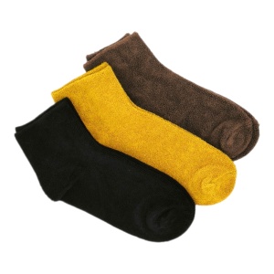 LW061 – Σετ 3 Ζευγάρια Γυναικείες Χνουδωτές Κάλτσες Xωρίς Λάστιχο