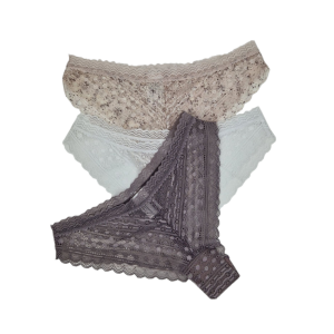 BR061 – Σετ 3τμχ Γυναικείο Σλιπάκι Brazil με δαντέλα