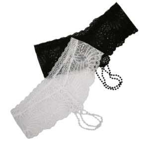 SX0111 – Σετ 2τμχ Γυναικείο string με Πέρλες και Δαντέλα